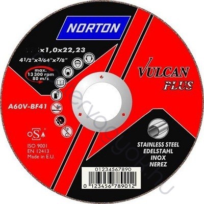 Norton fém vágókorong 230x1,9mm acél és rozsdamentes acél darabolásához