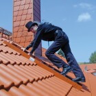 Krause kéményseprő alumínium létra - Vörös RAL 8004 / 1x 7 fokos