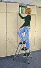 Krause Monto Toppy XL összecsukható egy oldalon járható alumínium fellépő létra - 1x 2 fokos