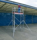 Krause Stabilo 1000-es alumínium gurulóállvány, 2.50x0.75m állványmérettel, kerékszettel - 4.3 m munkamagasság