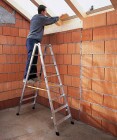 Zarges Nova B Z300 Kétoldalon járható Lépcsőfokos állólétra peremezett rögzítésű létrafokokkal, trapéz létraszárú lábakkal alumíniumból - 2x 3 fokos