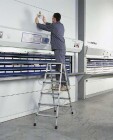 Zarges Xlstep B Z600 csavarozott lépcsőfokos kétoldalon járható alumínium állólétra - 2x 3 fokos