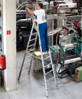 Zarges Coni B Z600 peremezett létrafokos kétoldalon járható alumínium állólétra - 2x 6 fokos