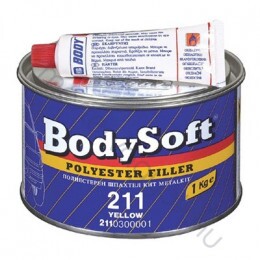 Body soft kétkomponensű finom spatulya kitt fémfelületek javírására Beige színű.