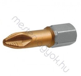 Bithegy PH2-es 25mm hosszú csavarbehajtó Titán bevonattal ACR recézett felülettel