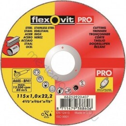 FlexovitPro Fém vágókorong 125x1mm acél és rozsdamentes acél vágásához