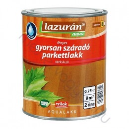 Lazurán Aqua Beltéri parkettalakk, gyorsan száradó magasfényű - Színtelen