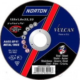 Norton fém vágókorong 115x1,0mm acél és rozsdamentes acél darabolásához