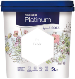 Polifarbe Platinum egyrétegű beltéri színes diszperziós falfesték - F10 Fehér