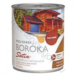 Boróka Satin lazúr selyemfényű oldószeres vastaglazúr fafesték - Mogyoró