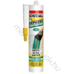 Soudal akryl Express vizesbázisú gyorskötésű festhető tömítő és ragasztó - Fehér