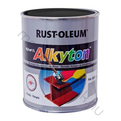 Alkyton fémfesték fényes, fedő és korroziógátló alapozó egyben - Hófehér RAL 9003 / 0.25 liter