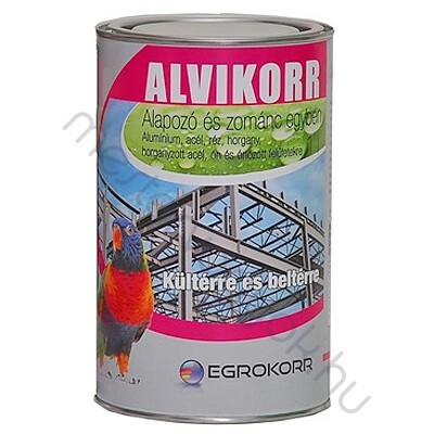 Alvikorr alapozó és zománc, gyorsan száradó könnyűfém festék - Fekete RAL 9005 / 0.25 liter