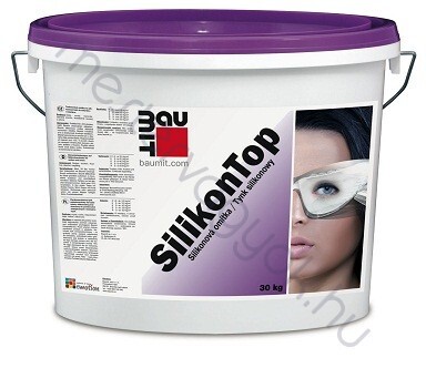 Baumit SilikonTop szilikon homlokzati szinező vakolat dörzsölt 2,0mm-es, I. színcsoport 9,8,7,6-os végződésű színek - Színes / 25 kg