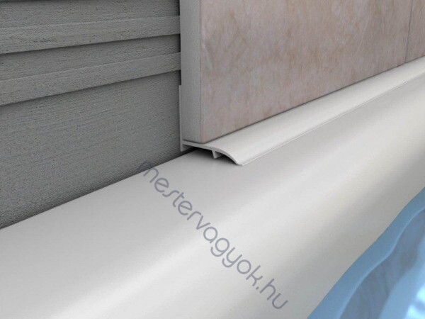Kádszegély beépíthető műanyagprofil 2,5m 25x22mm - Fehér / 1 db
