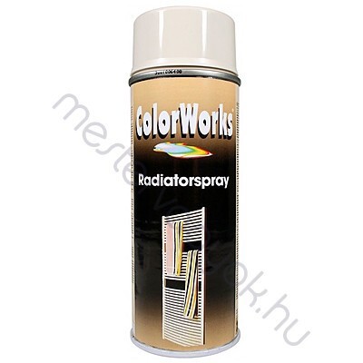 Motip Colorworks radiátorzománc spray festék, színes magasfényű aerozol - Krémfehér / 0.4 liter