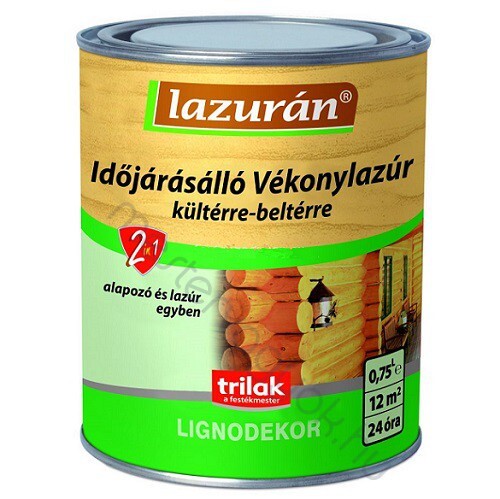 Lazurán 2in1 oldószeres falazúr, alpozó és fedő vékonylazúr - Északi-Tölgy / 2.5 liter
