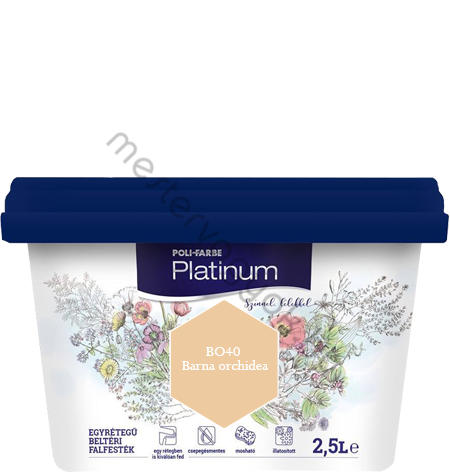 Polifarbe Platinum egyrétegű beltéri színes diszperziós falfesték - B20 Bodza / 2.5 liter